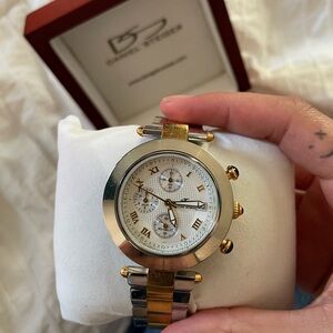 Klaus Kobec Couture Sports Two Toned Chronograph Dress Watch